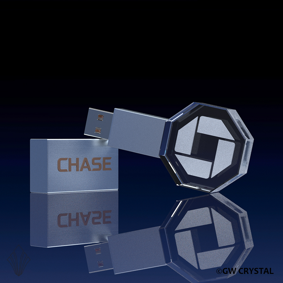Octagon Crystal Flash Drives