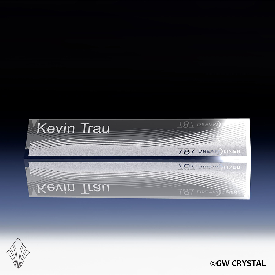 Triangular Crystal Desk Nameplates