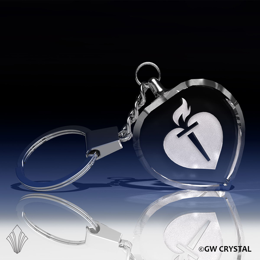 Heart Crystal Keychains